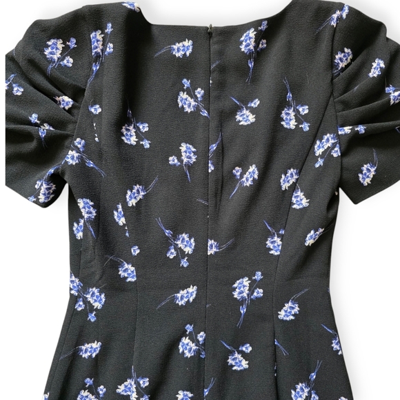 Club Monaco Lenoria Mini Dress, Black Floral, Women's Size 00 - Picture 8 of 9